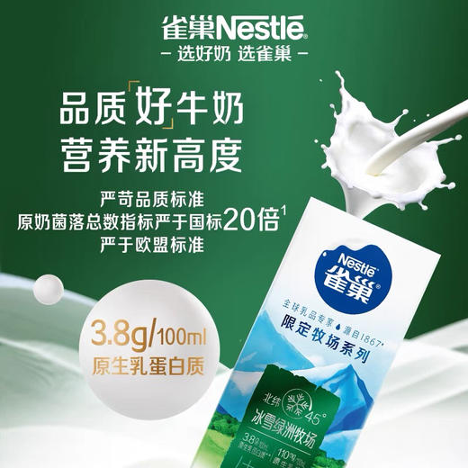 雀巢纯牛奶3.6高蛋白250ml×12盒 商品图3