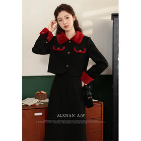 鹿向南《沙伦玫瑰》温柔通勤时尚女秋冬修身半身裙LXN32805BQ