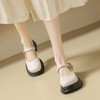 ZHR乐福鞋女2024春季新款百搭厚底休闲时尚学院风魔术贴粗跟浅口玛丽珍 商品缩略图1