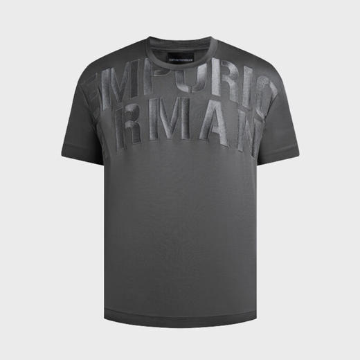 EMPORIO ARMANI 阿玛尼 男士字母徽标印花圆领短袖T恤 深灰色 3R1TZ2 1JUVZ 0697 商品图0