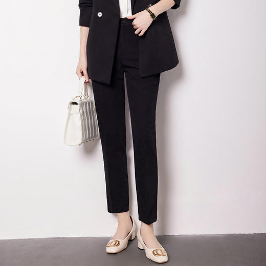 【上衣+裤子】罗蒙女士两件套套装时尚气质简约职场西服套装女 商品图6