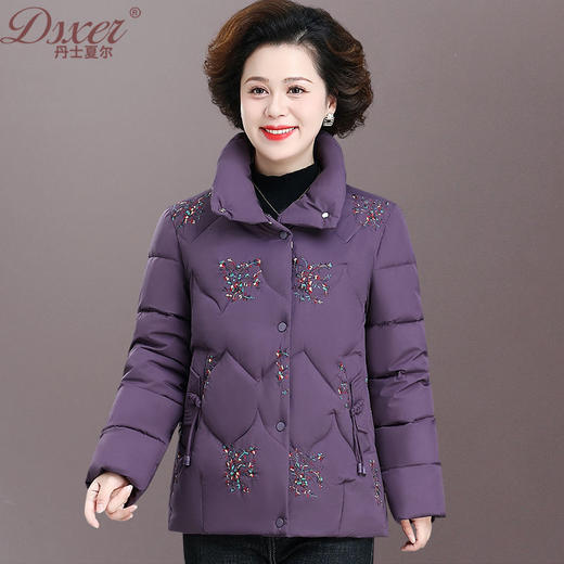 TZW-中老年棉衣老太太妈妈冬装2023新款减龄加厚绣花棉服棉袄奶奶外套 商品图7