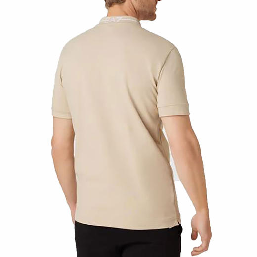 EMPORIO ARMANI EA7 阿玛尼 男士棉质字母徽标印花短袖polo衫 卡其色 3RPF18 PJ04Z 1722 商品图2