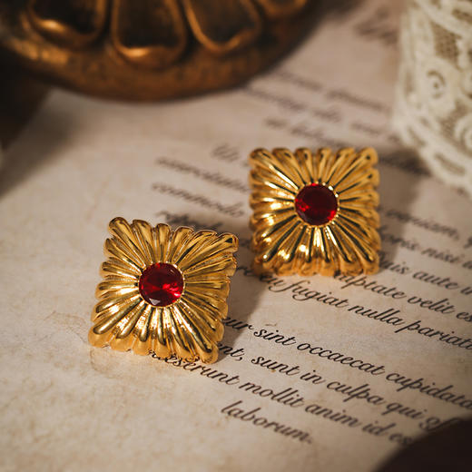 Manreya玛芮雅“海港晴空”复古耳钉复古中古vintage新年礼物 商品图3