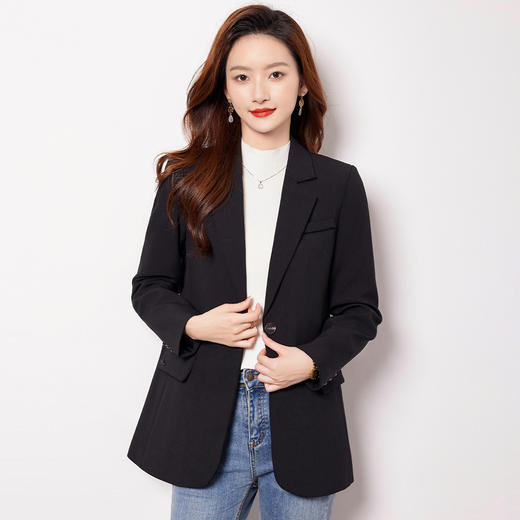【商务职业】罗蒙女士西服外套女韩版直筒休闲宽松时尚气质小西服上衣 商品图2