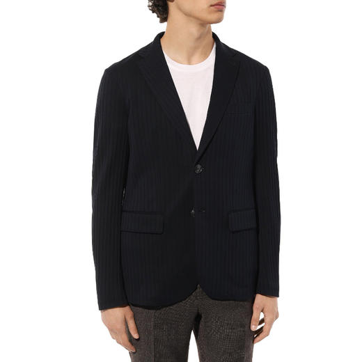 EMPORIO ARMANI 阿玛尼 男士棉质西服外套 黑色 6R1GQ3 1JGYZ 0099 商品图1