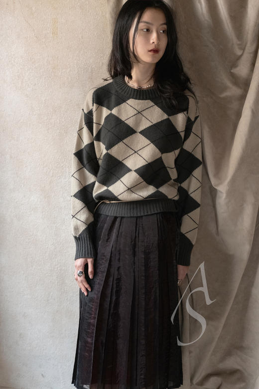 Margaret Howell  日版黑色纱质双层百褶裙 商品图3