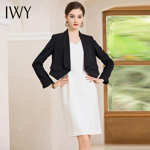 IWY/时尚西装外套连衣裙女气质百搭职业装通勤百搭两件套正装 C1865+Q997 商品图2