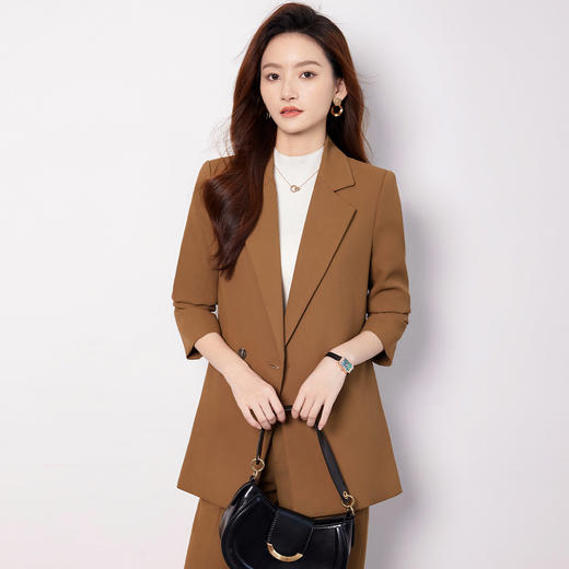 【上衣+裤子】罗蒙女士两件套套装时尚气质简约职场西服套装女 商品图2