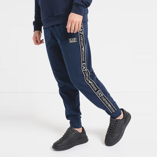 EMPORIO ARMANI EA7 阿玛尼 男士棉质徽标贴花休闲运动裤 蓝色 6RPP54 PJ05Z 1554 商品图1