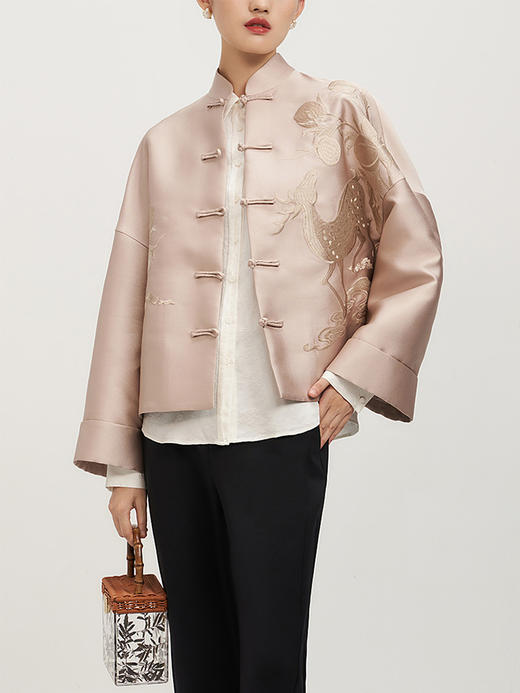 裁缝学苑AS170新款中式国风立领盘扣宽松短外套纸样女装上衣样衣打板 商品图1