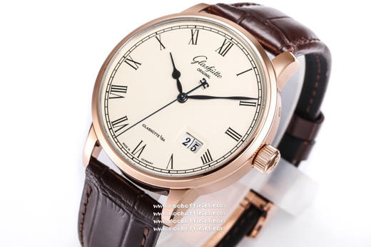 格拉苏蒂原创议员1-36-03款原装开模副本，突破了市场版本日历无法双跳的BUG，3D打印开模立体月相盘（非平面），同步原装尺寸40mm*12mm，配件均可通用原装，白面珍珠白颗粒感十足 商品图8