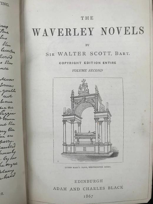 1867年 司各特《威弗利小说集》（卷2） 真皮精装大32开 商品图3