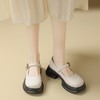 ZHR乐福鞋女2024春季新款百搭厚底休闲时尚学院风魔术贴粗跟浅口玛丽珍 商品缩略图2