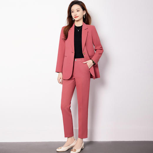 【上衣+裤子】罗蒙女士套装商务通勤职业百搭气质面试两件套女 商品图6