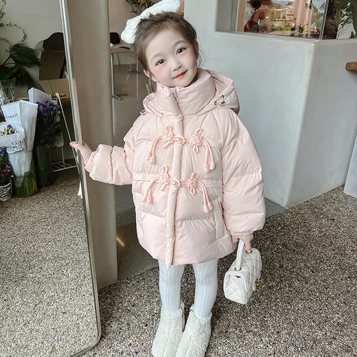 D8639女童棉衣冬季2023新款女宝宝夹棉外套女孩冬装羽绒棉袄儿童装棉服 商品图5