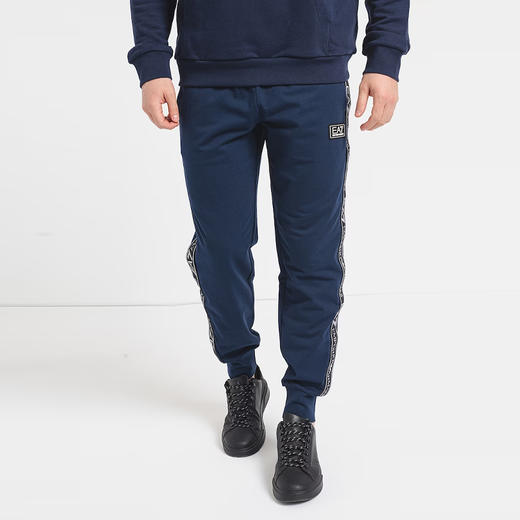 EMPORIO ARMANI EA7 阿玛尼 男士棉质徽标贴花休闲运动裤 蓝色 6RPP54 PJ05Z 1554 商品图0