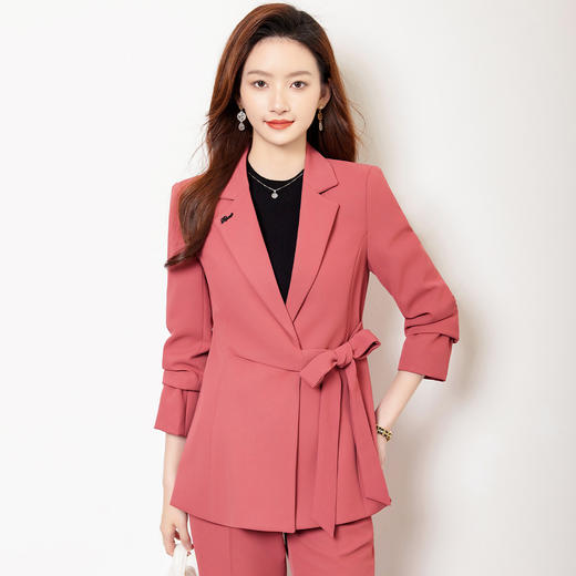 【上衣+裤子】罗蒙女士面试套装职业简约百搭舒适通勤正装西服女 商品图2