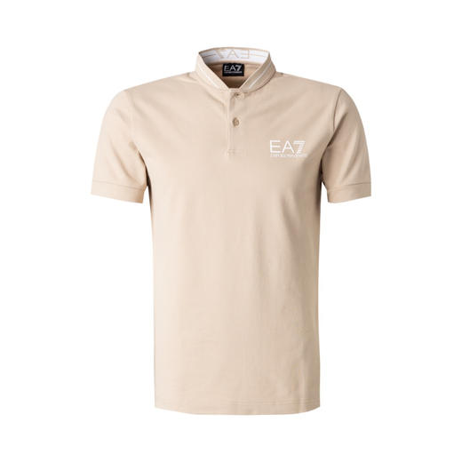 EMPORIO ARMANI EA7 阿玛尼 男士棉质字母徽标印花短袖polo衫 卡其色 3RPF18 PJ04Z 1722 商品图0