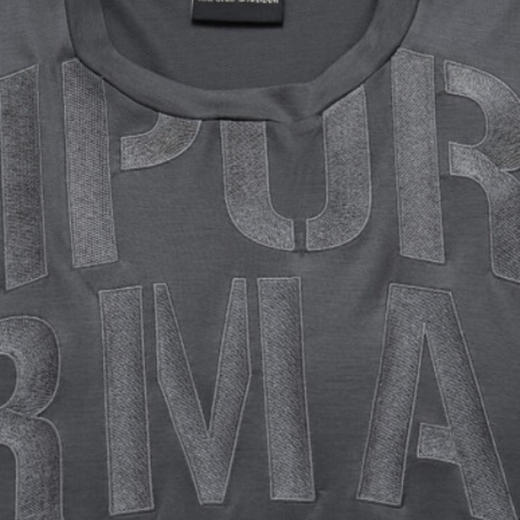 EMPORIO ARMANI 阿玛尼 男士字母徽标印花圆领短袖T恤 深灰色 3R1TZ2 1JUVZ 0697 商品图3