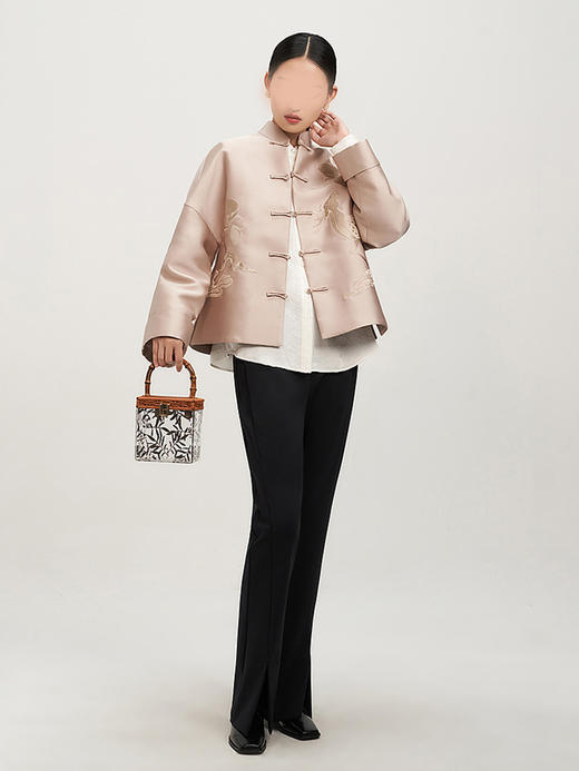 裁缝学苑AS170新款中式国风立领盘扣宽松短外套纸样女装上衣样衣打板 商品图5