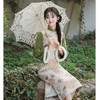 雪尼尔加绒倒大袖拼接时尚改良新中式少女旗袍GX-35535 商品缩略图3