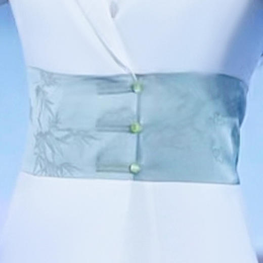 IWY/新款白色新中式播音主持人正装女复古国风连衣裙气质演讲服装FYQ236-W 商品图3