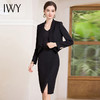 IWY/气质干练黑色西装套裙女秋冬款长袖商务面试正装售楼部上班工作服CS1865 商品缩略图1