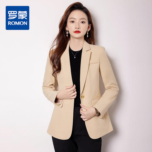 【商务职业】罗蒙女士西服精致有型干练利落百搭小西服外套女 商品图0