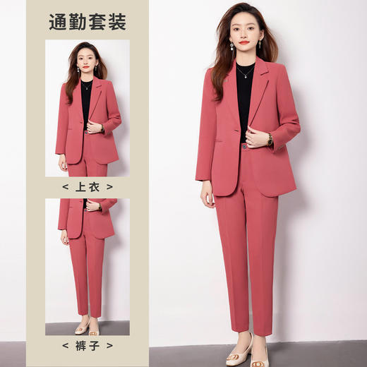 【上衣+裤子】罗蒙女士套装商务通勤职业百搭气质面试两件套女 商品图9