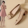 ZHR乐福鞋女2025春季新款复古粗跟法式系带休闲百搭粗跟浅口单鞋 商品缩略图4