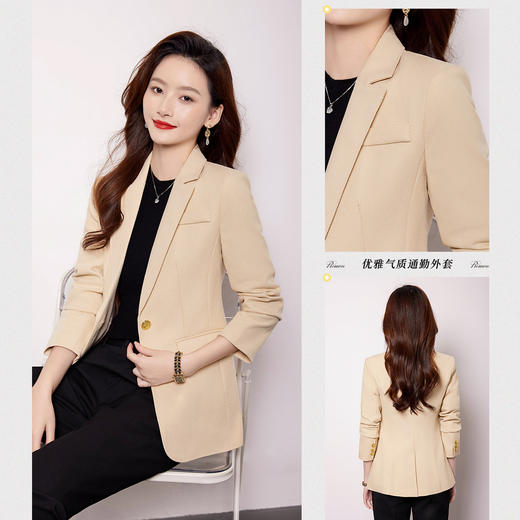 【商务职业】罗蒙女士西服精致有型干练利落百搭小西服外套女 商品图5