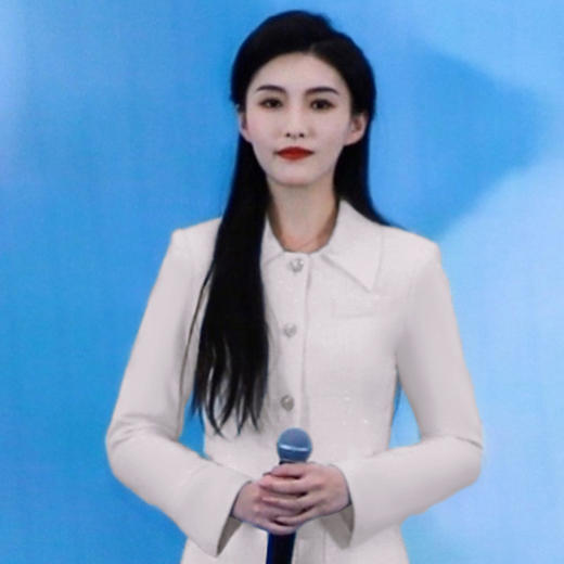 IWY/米白色气质名媛连衣裙女小香风翻领艺考生主持人上镜正装Q980 商品图2