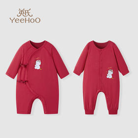 英氏龙年大吉新年红男女宝新生儿龙腾竹襟蛤连体衣2024春季YLAAJ0Q001A YLHAJ0Q001A