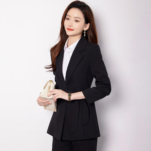 【上衣+裤子】罗蒙女士面试套装职业简约百搭舒适通勤正装西服女 商品图3