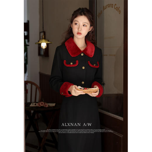 鹿向南《沙伦玫瑰》温柔通勤时尚女秋冬修身半身裙LXN32805BQ 商品图5