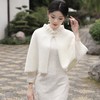 钉珠加厚斗篷复合蕾丝加绒气质百搭披肩SJT-20231123 商品缩略图2