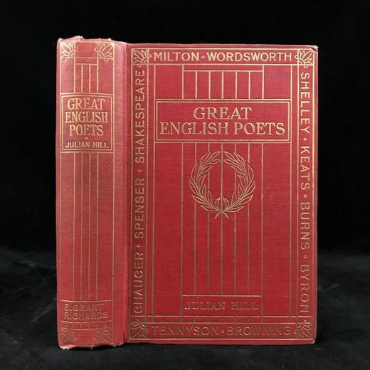 1907年 伟大的英国诗人们 33幅插图 漆布精装32开 商品图0