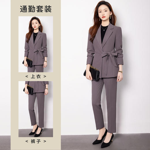 【上衣+裤子】罗蒙女士面试套装职业简约百搭舒适通勤正装西服女 商品图6