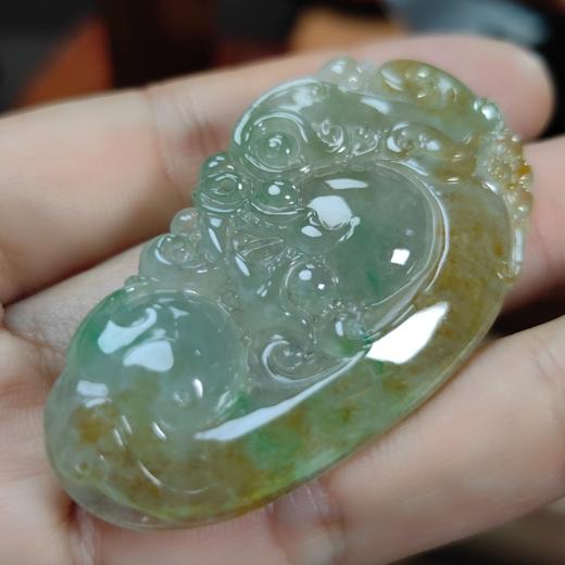 翡翠“鸿运当头龙牌”挂件 商品图1