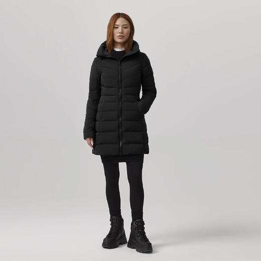 CANADA GOOSE 加拿大鹅 女士 Clair 黑标绗缝连帽羽绒服 黑色 2331WB 61 商品图3