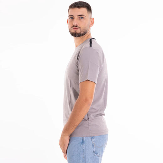 EMPORIO ARMANI EA7 阿玛尼 男士棉质徽标印花圆领短袖T恤 浅灰色 6RPT05 PJ02Z 1920 商品图1