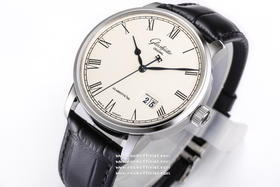 格拉苏蒂原创议员1-36-03款原装开模副本，突破了市场版本日历无法双跳的BUG，3D打印开模立体月相盘（非平面），同步原装尺寸40mm*12mm，配件均可通用原装，白面珍珠白颗粒感十足