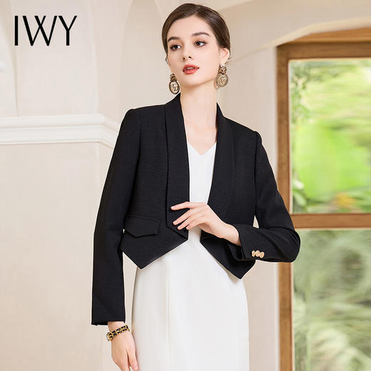 IWY/时尚西装外套连衣裙女气质百搭职业装通勤百搭两件套正装 C1865+Q997 商品图4