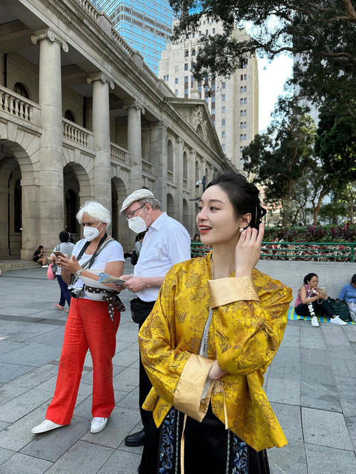 盛唐牡丹 |高货限量款 重缎真丝三蓝绣马面裙 [特价品] 商品图6