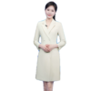 IWY/淡黄色播音艺考主持人正装女双排扣西装连衣裙七分袖上镜装olQ973 商品缩略图4