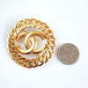 【95新】CHANEL香奈儿金色金属圆形双C中古胸针  111123JJ01 特价 商品缩略图3