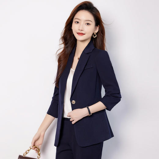 【上衣+裤子】罗蒙女士套装舒适百搭气质时尚简约套装两件套女 商品图2