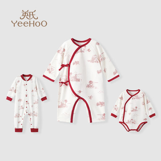 英氏新年装连体衣新生儿襟蛤2024春新品YLAAJ0Q002A YLHAJ0Q002A YLHAJ0Q001A 商品图0