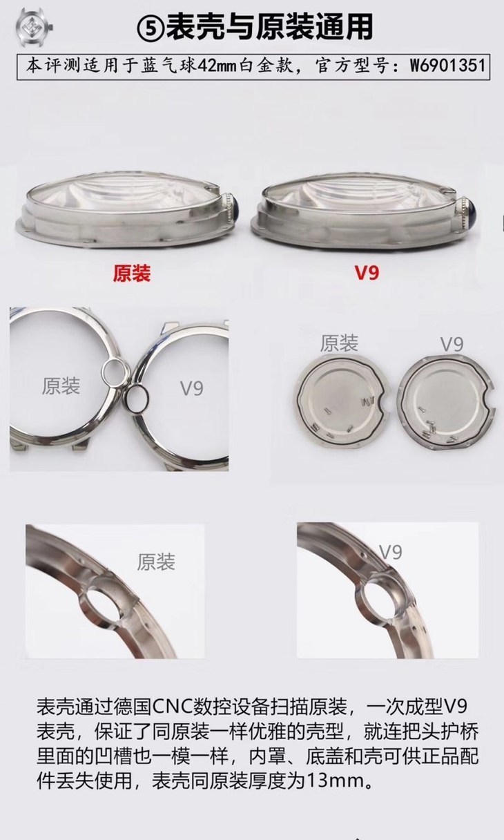 V9卡地亚蓝气球大号W69016Z4复刻表真假对比评测